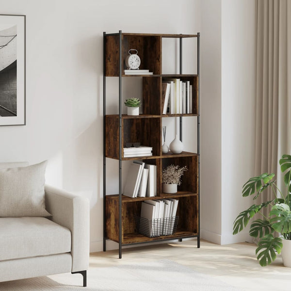 vidaXL Bibliothèque chêne fumé 72x28x172 cm en bois d'ingénierie