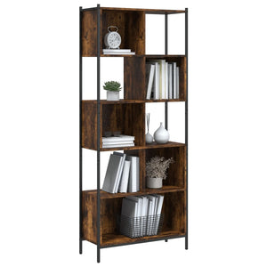 vidaXL Bibliothèque chêne fumé 72x28x172 cm en bois d'ingénierie