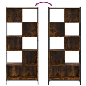 vidaXL Bibliothèque chêne fumé 72x28x172 cm en bois d'ingénierie
