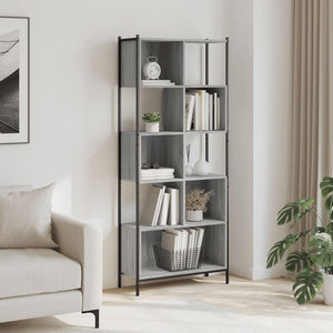 Bücherregal Grau Sonoma 72x28x172 cm