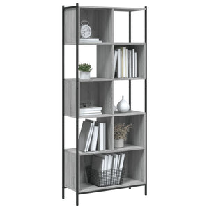 Bücherregal Grau Sonoma 72x28x172 cm