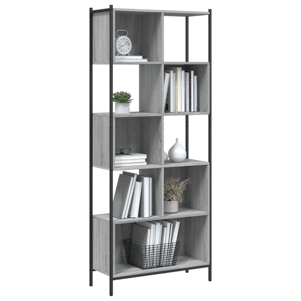 Bücherregal Grau Sonoma 72x28x172 cm
