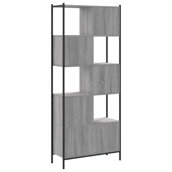 Bücherregal Grau Sonoma 72x28x172 cm