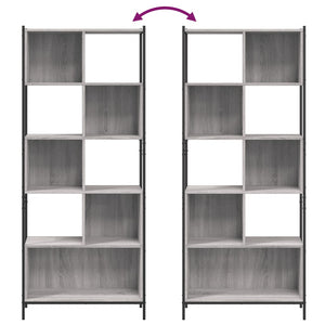 Bücherregal Grau Sonoma 72x28x172 cm