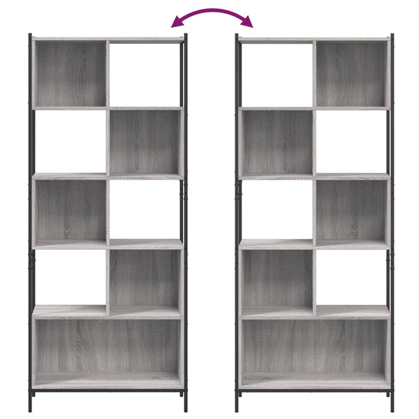 Bücherregal Grau Sonoma 72x28x172 cm