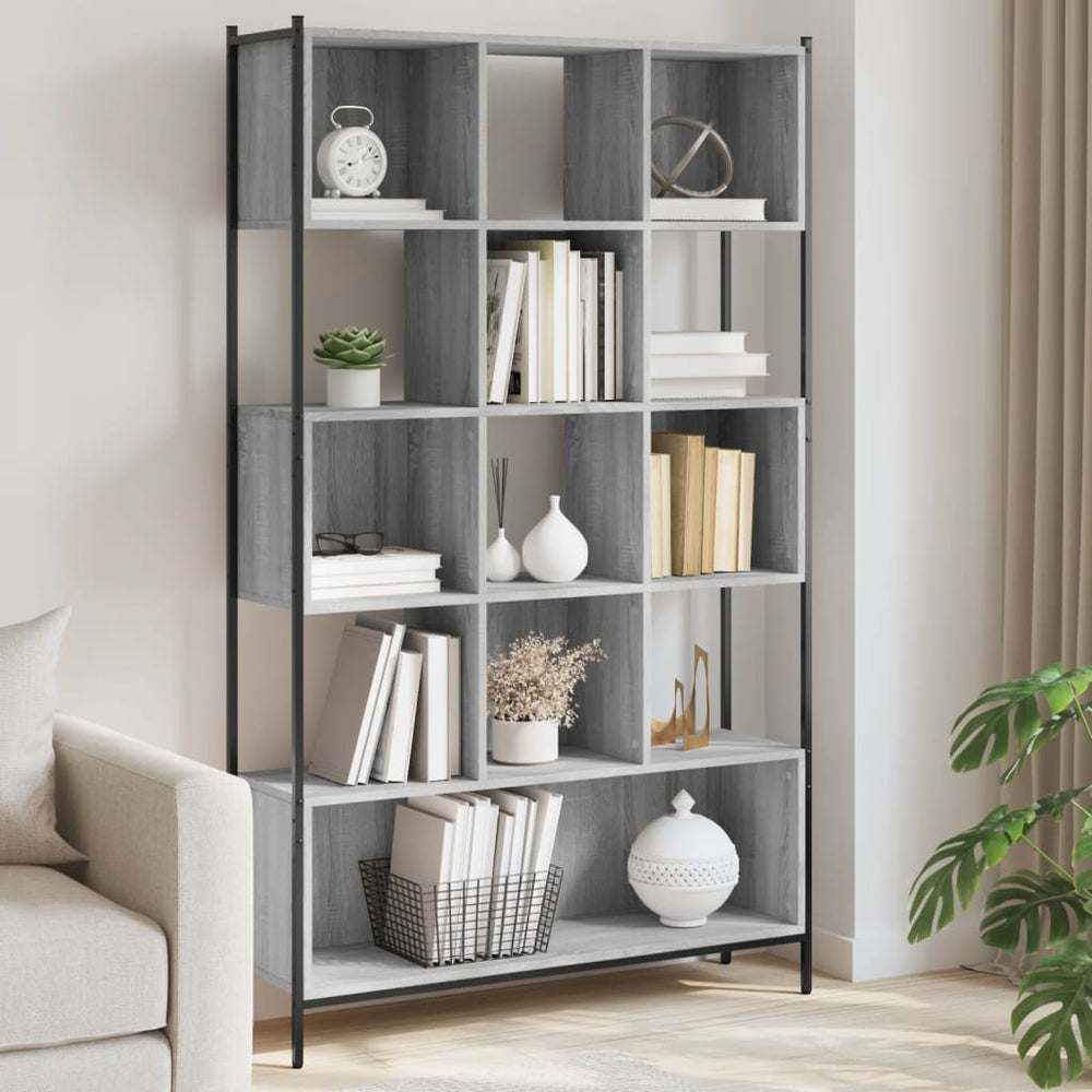 Graues Bücherregal Sonoma 102x28x172 cm