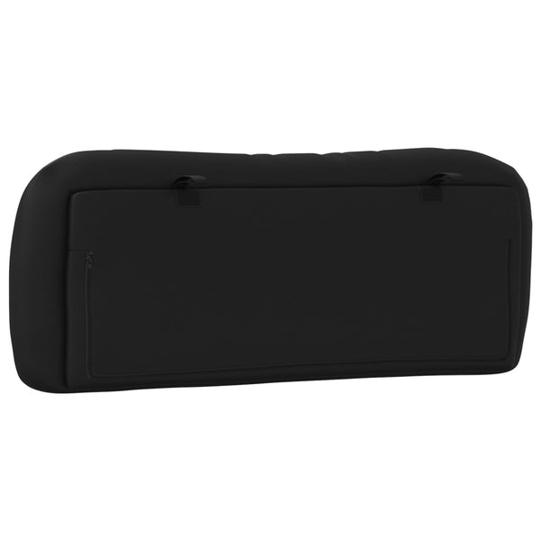 Kopfteilkissen Hvar Schwarz 100 cm Kunstleder