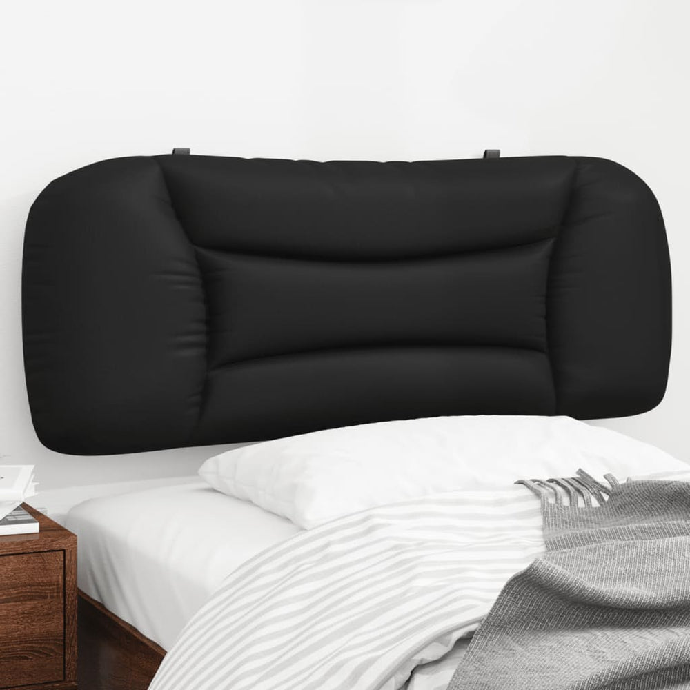 Kopfteilkissen Hvar Schwarz 100 cm Kunstleder