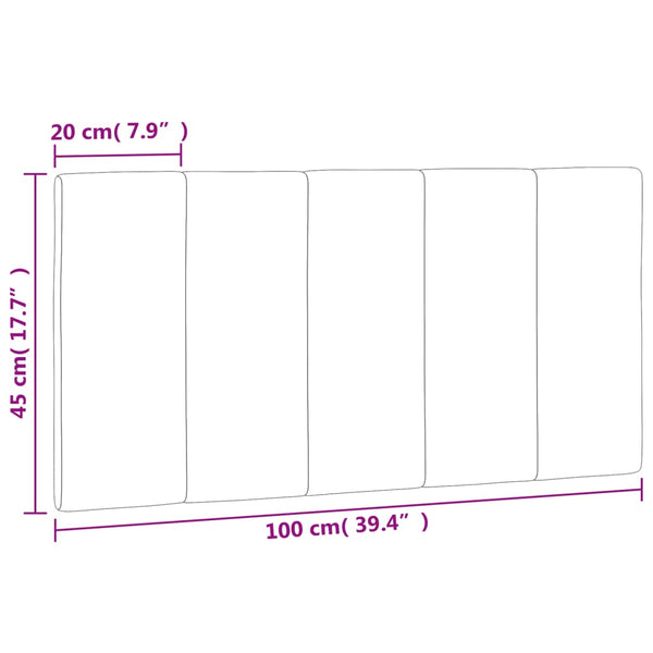 Kopfteilkissen Hanko Dunkelgrau Samt 100 cm