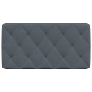 Samt Kopfteilkissen Dunkelgrau 100 cm