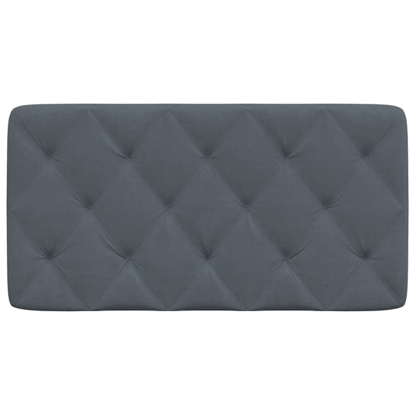 Samt Kopfteilkissen Dunkelgrau 100 cm