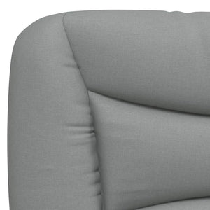 Bettgestell ohne Matratze "Hvar" Hellgrau 80x200 cm Stoff