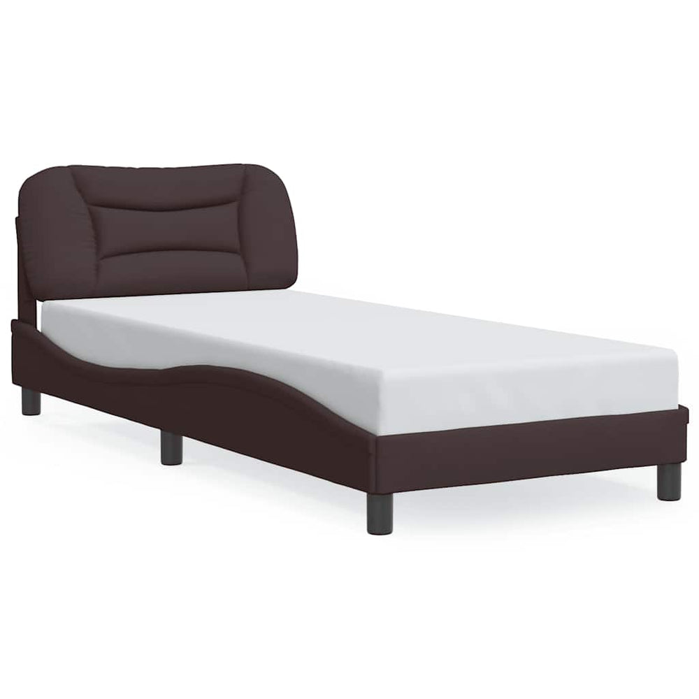 Bettgestell Dunkelbraun 80x200 cm Stoff