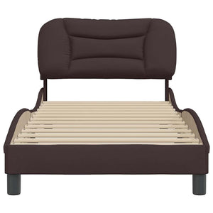 Bettgestell Dunkelbraun 80x200 cm Stoff