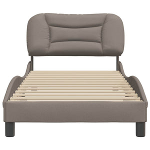 Bettgestell Stoff Taupe 80x200 cm