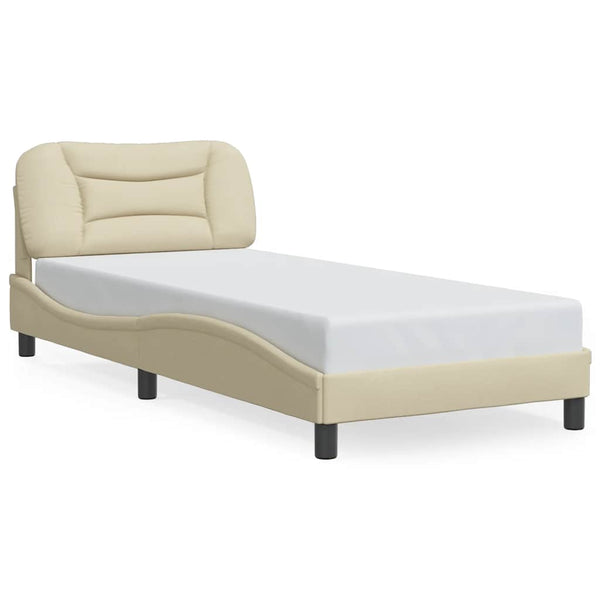 vidaXL Cadre de lit sans matelas « Hvar » crème 80x200 cm en tissu