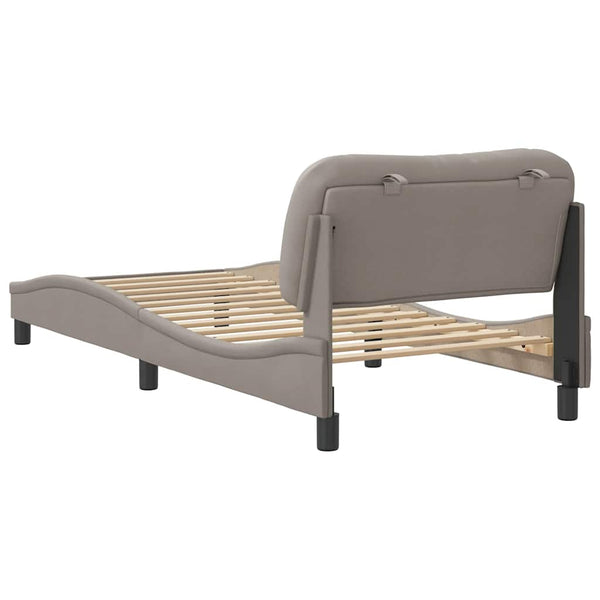 Bettgestell Taupe 90x190 cm Stoff