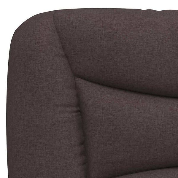 Bettgestell Stoff Dunkelbraun 90x200 cm