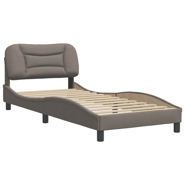 vidaXL Cadre de lit sans matelas "Hvar" taupe 90x200 cm tissu