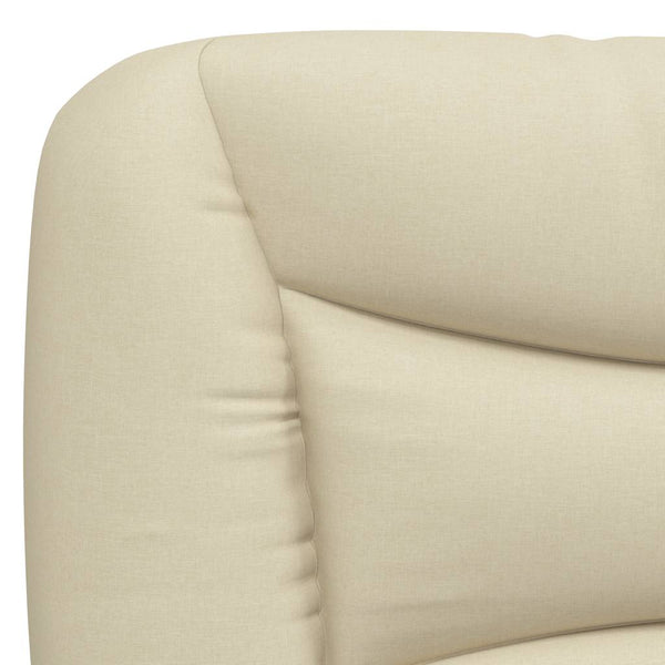 vidaXL Cadre de lit sans matelas « Hvar » Crème 90x200 cm Tissu