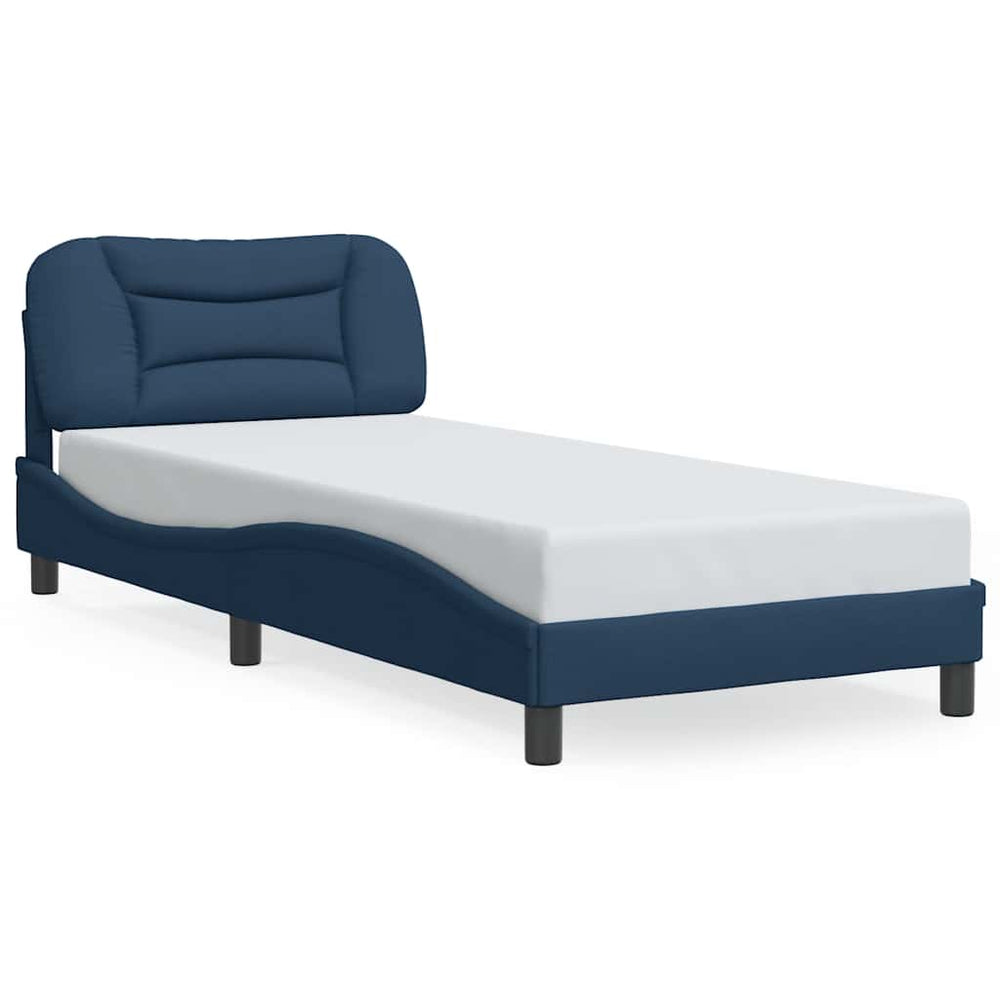 Bettgestell Blau 90x200 cm Stoff