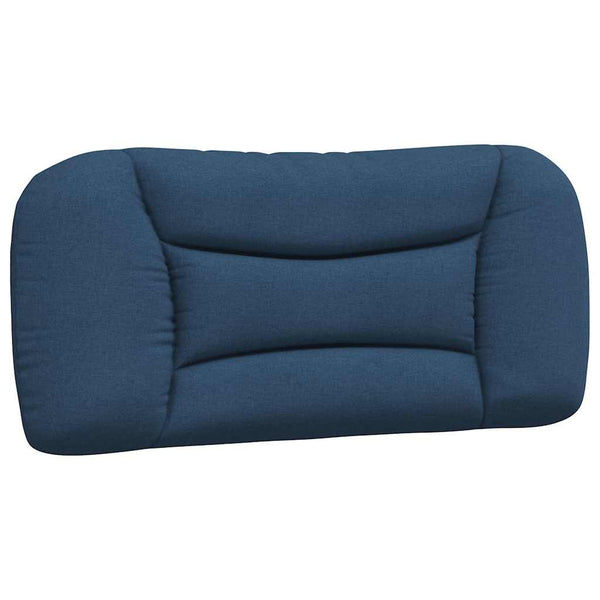 vidaXL Cadre de lit sans matelas "Hvar" Bleu 90x200 cm Tissu