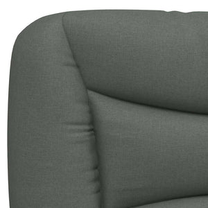 vidaXL Cadre de lit sans matelas "Hvar" Gris foncé 100x200 cm Tissu