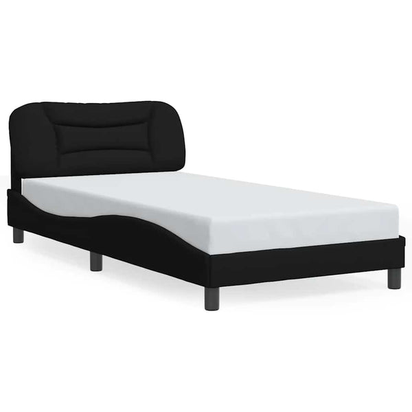 vidaXL Cadre de lit sans matelas « Hvar » Noir 100x200 cm Tissu