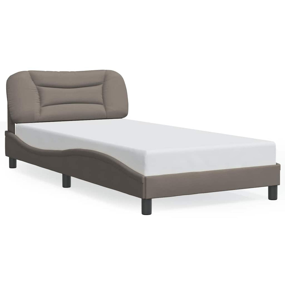 Bettgestell Taupe 100x200 cm Stoff
