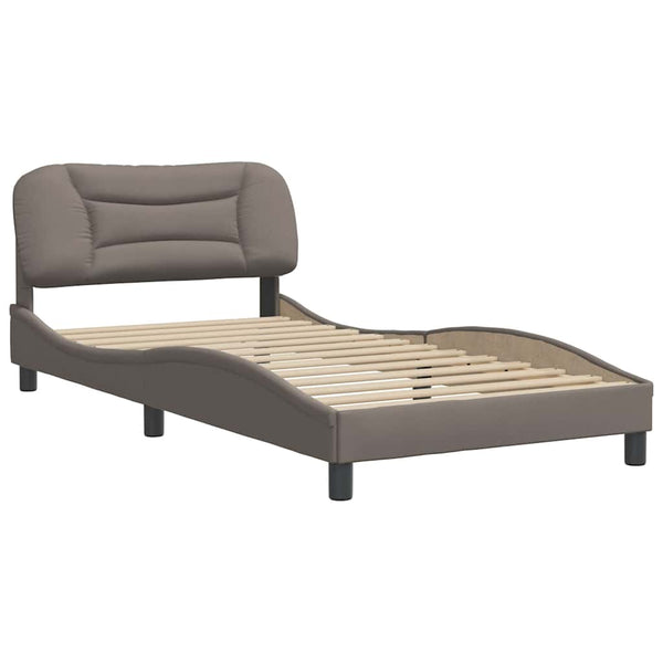 Bettgestell Taupe 100x200 cm Stoff