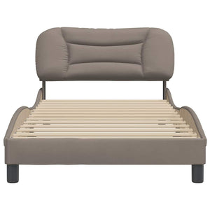 Bettgestell Taupe 100x200 cm Stoff