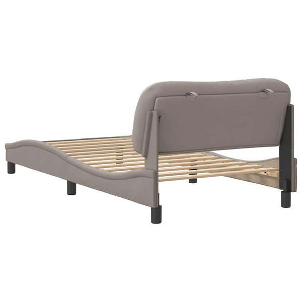 Bettgestell Taupe 100x200 cm Stoff