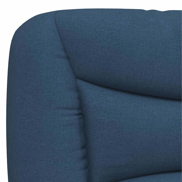 vidaXL Cadre de lit sans matelas « Hvar » bleu 100x200 cm tissu
