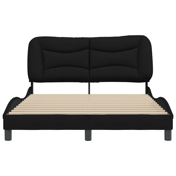 Bettgestell Schwarz 120x200 cm Stoff