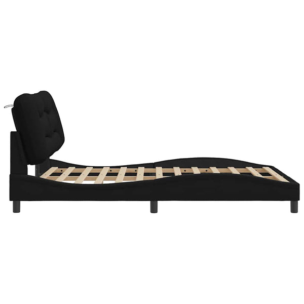 Bettgestell Schwarz 120x200 cm Stoff