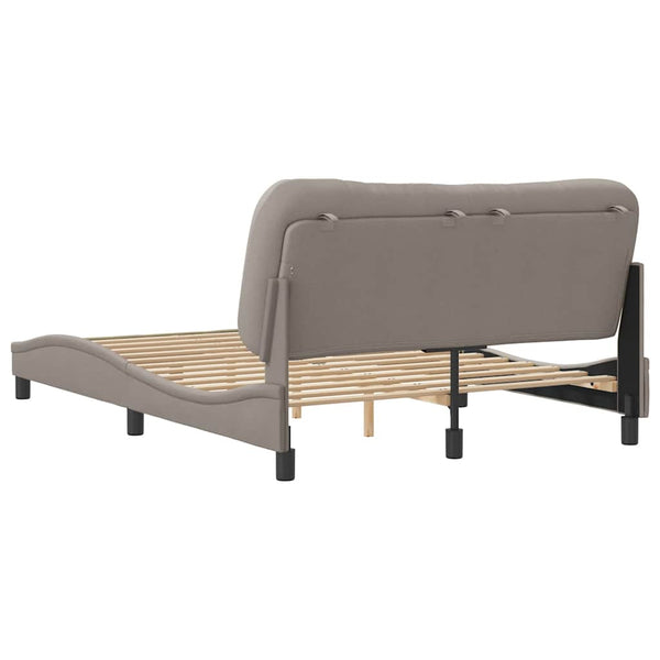 Bettgestell Stoff Taupe 120x200 cm