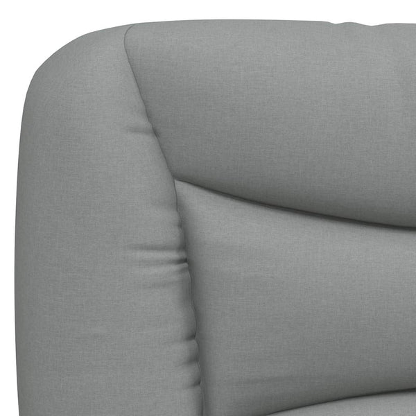 Bettgestell 140x190 cm Hellgrau Stoff