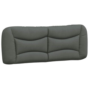 vidaXL Cadre de lit sans matelas "Hvar" Gris foncé 140x190 cm Tissu