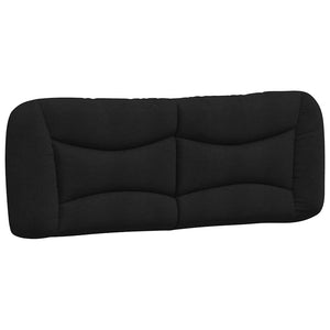 Bettgestell Stoff Schwarz 140x190 cm