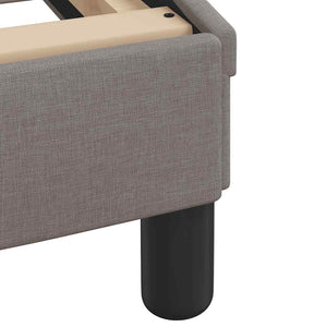 vidaXL Cadre de lit sans matelas « Hvar » taupe 140x190 cm Tissu