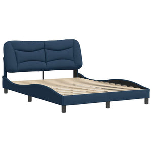 Bettgestell Blau 140x190 cm Stoff