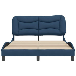 Bettgestell Blau 140x190 cm Stoff