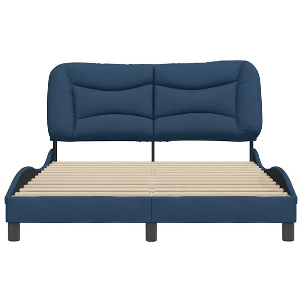 Bettgestell Blau 140x190 cm Stoff