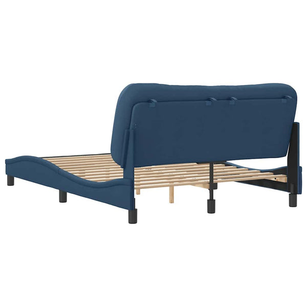 Bettgestell Blau 140x190 cm Stoff