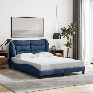 Bettgestell Blau 140x190 cm Stoff