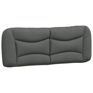 vidaXL Cadre de lit sans matelas "Hvar" Gris foncé 140x200 cm Tissu
