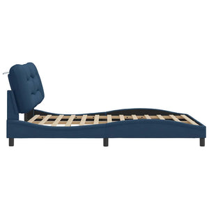 Bettgestell Blau 140x200 cm Stoff