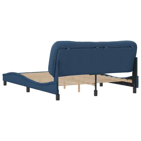 Bettgestell Blau 160x200 cm Stoff
