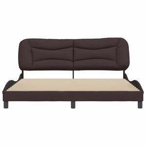 Bettgestell Stoff Dunkelbraun 180x200 cm