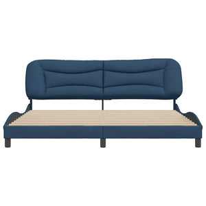 Bettgestell Blau 200x200 cm Stoff